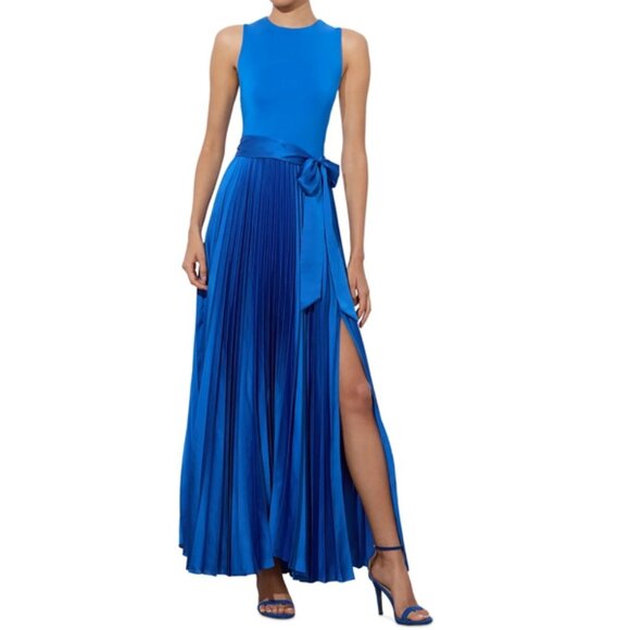 Alice and Olivia Chara Sleeveless Pleated Maxi Dress - Picture 1 of 5